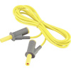 VOLTCRAFT MSB-501 bezpečnostné meracie káble [lamelový zástrčka 4 mm - lamelový zástrčka 4 mm] 2.00 m žltá 1 ks; VC-8063480