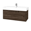 Dreja Kúpeľňová skrinka BONO SZZ 100 umývadlo Glance - D25 Teak / Úchytka T33 / D25 Teak