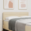 vidaXL Čelo postele s líniami Krémové 140 cm Textília - Krémová - 264689-281329