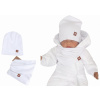Dvojvrstvová rebrovaná čiapočka + nákrčník, biela, veľ. 68/74 Z&Z