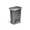 Simplehuman Koše - Odpadkový kôš 45 l, s vreckom na vrecká, nerezová/sivá CW1386CB