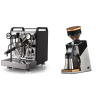 Rocket Espresso Mozzafiato FAST R, black + Eureka Mignon Single Dose PRO, Chrome & Oak