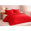 Luxusné posteľné obliečky 200x220 Červená – bavlnený satén 100 % bavlna, zips