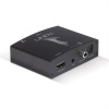 HDMI Audio Extraktor, digital: toslink (S/PDiF) + 1x Cinch (RCA), analog: 3.5mm jack, čierny