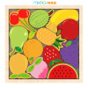 MixPick 3D Creative Kids Puzzle - Kreatívne drevené 3D puzzle pre deti ( 5 motívov ) 3D: Ovocie a zelenina