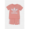 Detská bavlnená súprava adidas Originals JC6580 ružová 74