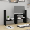 Stojan na monitor čierny (39-72)x17x43 cm masívna borovica-ForU-814013
