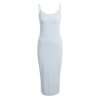 adidas ALL SZN Rib Fitted Midi Dress Wonder Blue 12 (M)