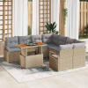 Zahradní jídelní souprava 9 pcs Beige a šedá 100 x 55 x 73 cm Beige 3349692