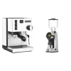 Rancilio Silvia BC, white + Eureka Helios 75, chrome