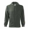 MALFINI TRENDY ZIPPER 410 / Celozapínacia klokanka s kapucňou - tmavá bridlica XXXL