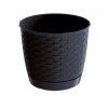 Prosperplast kvetináč Ratolla Round Antracit 22 cm