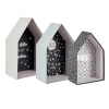 Home Deco Kids Kartónové domčeky sivé 3 ks