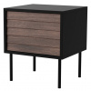 Cama Meble Nočný stolík CORTINA (2ks), čierny mat/orech
