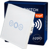 Dotykový stmievač Appio trojitý biely CE