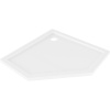 Mexen Flow päťuholníkový sprchový kút slim 80 x 80 cm, biely lesk - 46P108080