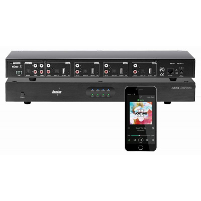 4-zónový multiroom streamer * WIFI/LAN internetové rádio a sieťový prehrávač s USB/MP3