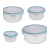 Strend pro MgicHome Dóza plastová - sada 4ks, okrúhle 0,40/0,80/1,50/2,30l, clipové zatváranie