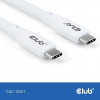 Club3D Kabel USB-C 4.0, 20Gbps, 4K60Hz, PD 240W, 2m, bílá CAC-3001 Club 3D