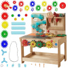 MASTERKIDZ Montessori STEM drevená dielňa s náradím + príslušenstvo