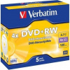 Verbatim DVD+RW(5-Pack)Jewel/4x/DLP/4.7GB 43229