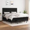 Box spring postel s matrací černá 180x200 cm textil Černý 3136695