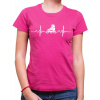 Fajntričko Tričko - EKG korčule, Farba ružová , Strih/ Variant Pánsky / UNISEX