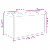 vidaXL Úložná lavička dymový dub 82x42x45 cm kompozitné drevo - Hnedá - 33309-174485