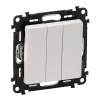 LEGRAND Spínač Valena Life 752103 R1+1+1 biely