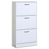Autronic Botník, 3 priehradky, biely, MDF ABO-G1016 WT