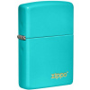 Zippo Flat Turquoise Logo 26952