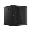 Nástěnný rack 19' 12U 600X600mm černý flat pack WF01-6612-10B Lanberg