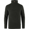 Sveter Fjällräven Övik Half Zip Knit Man Dark Olive - XL