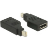 Delock 65626 DisplayPort adaptér [1x mini DisplayPort zástrčka - 1x zásuvka DisplayPort] čierna; 65626