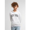 New York Ladies Fluffy Hoody - white L