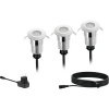 LED vonkajšie bodové svietidlo Philips Spore IP67 24 V 3x 1 W 120 lm 2700 K strieborné