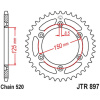 JT REŤAZOVÉ KOLESÁ JTA897.51BLU JT ZADNÉ REŤAZOVÉ KOLESO 899 51 ALUMINIUM RACELITE KTM SX/EXC/LC4 (91-25) (89951JTA) (REŤAZ 520)