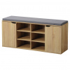 Kesper Botník s podsedákem se 2 dveřmi a 6 přihrádkami 103 x 48 x 30,5 cm, dekor dub 15928