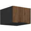 Nábytek PEGAS s.r.o. Horní skřínka MONZA - 50 NAGU-36 1F, Černá mat/Ořech