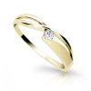 Zlatý dámsky prsteň Danfil DF1721 zo žltého zlata s briliantom 50