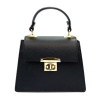 Dámska kožená kabelka Luka Kufrík Black Gold Details Eco Leather