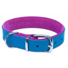 PROFIZOO Kožený obojok JACKY (32mm x 46cm; O 32mm x 32-41cm) tyrkysová