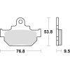 TRW LUCAS MCB551 TRW ZF BRZDOVÉ DOŠTIČKY KH106/2 ORGANIC HONDA MBX 125 84, SUZUKI RM 250 86, DR 600 85-89, DR 650 90-91, PREDNÉ