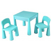 New Baby detská sada stolček a dve stoličky modrá