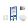 Geberit Duofix Modul na závesné WC s tlačidlom Sigma01, lesklý chróm + Villeroy Boch - WC a doska, DirectFlush, SoftClose, CeramicPlus 111.300.00.5 NB2