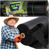 Agrotextília - AGRO-NETKANÁ 90G 1,1x100m ČIERNA UV AGRO-NETKANÁ PROTIBUĽBA + KOTVY (Agrotextile 90G 1,1x100M Black UV Agrotkanina Antichwastowa mat + kotvy)
