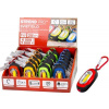 Svietidlo Strend Pro Keychain, kľúčenka, prívesok, s karabinkou, mix farieb, LED 20 lm, 70x34x24 mm, Sellbox 24 ks