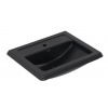 Villeroy & Boch Hommage - Umývadlo 63x53 cm, s prepadom, otvor na batériu, CeramicPlus, Pure Black 710263R7