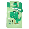DETEXPOL Bambusové obliečky do postieľky Dino green Bavlna/Bambus, 100/135, 40/60 cm