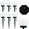 Solárne svietidlá - Solárna lampa poháňaná LED guľa 2 LED 6ks (Solárne svietidlá - Solárna lampa poháňaná LED guľa 2 LED 6ks)